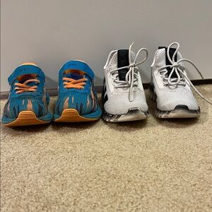 2 pairs of little boys play shoes